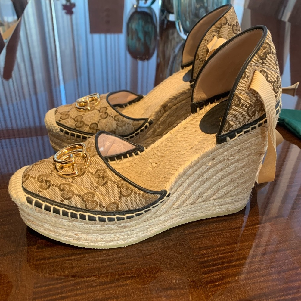 Gucci GG Matelasse Platform Espadrille